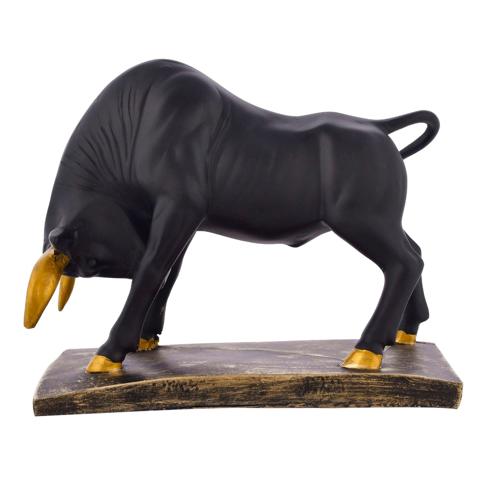 Antique Geometric Statue Bull Sculpture - Image 4