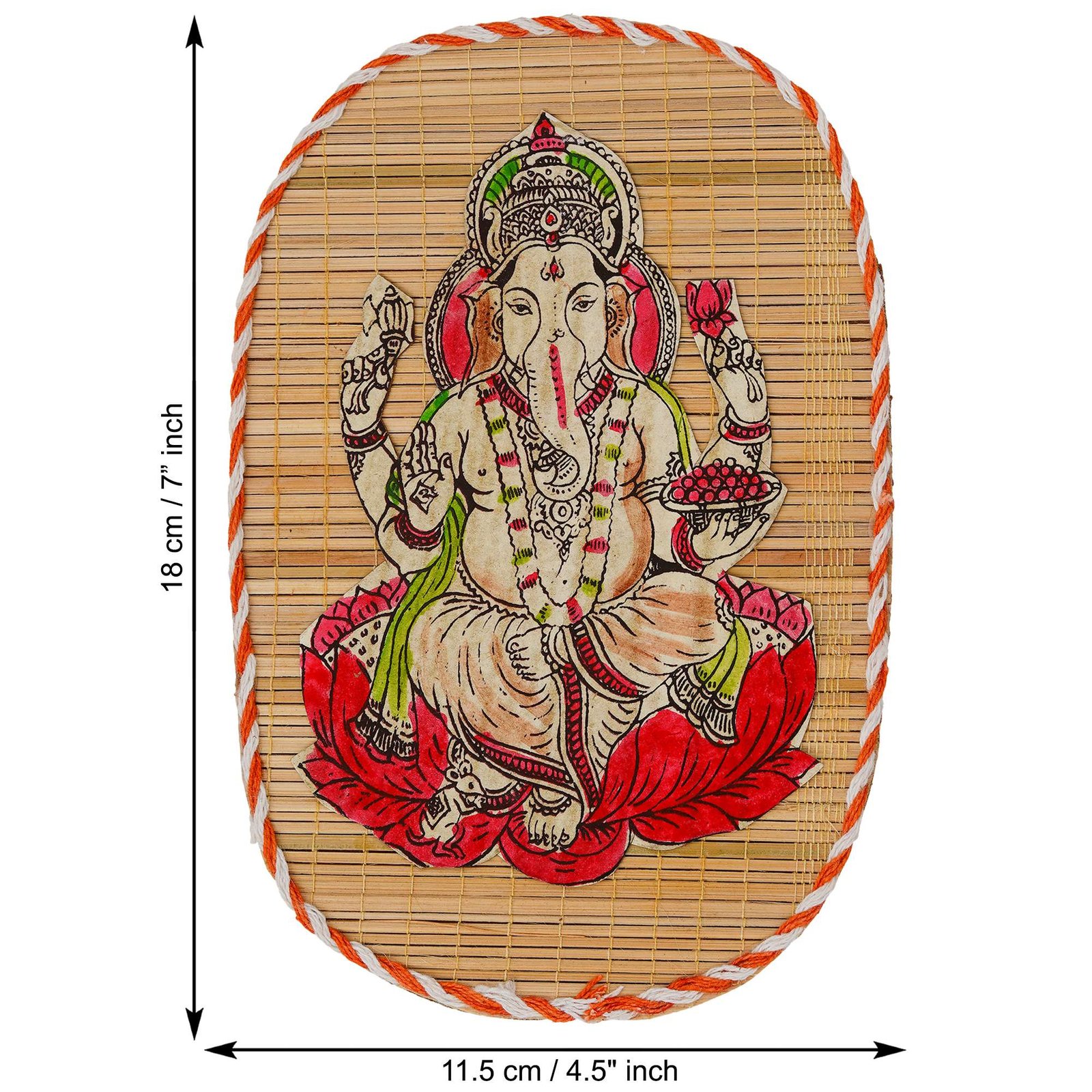 Bamboo Hand Crafted Wall Hangings Of Ganesh Ji And Laxmi Ji For Home D?cor