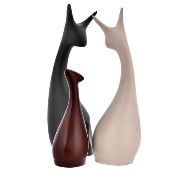 Giraffe Pair Antique Finish Showpiece